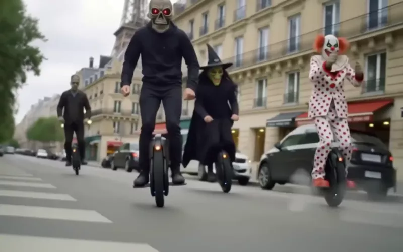 Hallowwheel S2 — quatre wheelers costumés roulent dans Paris